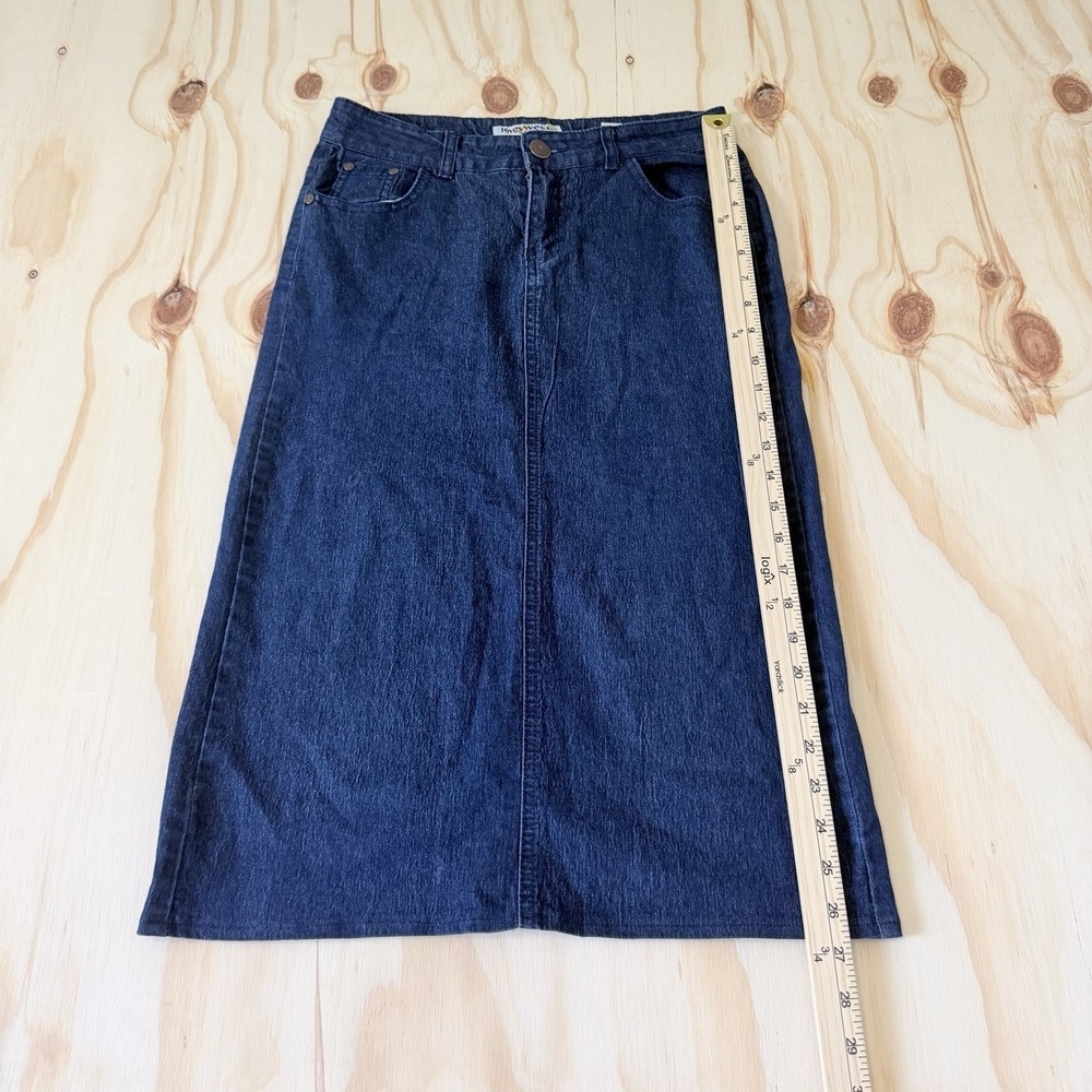 Lovesweet Denim Jean Midi Modest  Skirt Size 5 Vintage